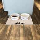 Personalized Pet Food Bowl Mat Waterproof Non-slip Custom Name ID Feeding Placemat Washable Easy Clean Dog Cat Supplies