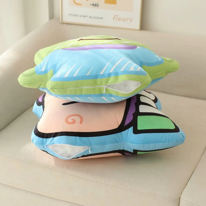 Cute Toy Story Plush Toy Woody Buzz Lightyear Alien Plushies Cartoon Double Sided Printed Pillow Back Cushion Gifts Girl