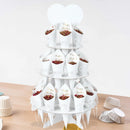 Kraft Paper Wedding Confetti Cone Holder Support for Wedding Decor Confetti Cones Stand Box Tray Fake Flower Wedding Paper Cones