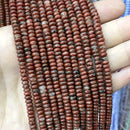 Natural Agates Tiger Eye Chalcedony Jades Stone Round Rondelle Spacer Beads For Jewelry Making Diy Bracelet Accessories 2X4mm