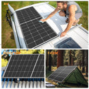 RVPOZWER 300W Solar Panel Monocrystalline 10BB N-Type 25% Efficiency for Off Grid Cabin Home Roof RV Trailer Boat Use