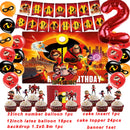 Cartoon The Incredibles Theme Boy Birthday Party Latex Balloons Cake Topper Banner Background Baby Shower Supplies For Kids Gift
