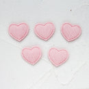 50pcs 21x25/32x37mm Padded Corduroy Fabic Heart Appliques for DIY Hat Clothes Leggings Sewing Supplies Headwear Decor Patches