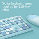 Kleines, frisches Macaron-Farben-Wireless-Tastatur- und Maus-Set für Mädchen – Hübsche, schokoladenfarbene, geräuschlose Tastatur in unendlichen Farben