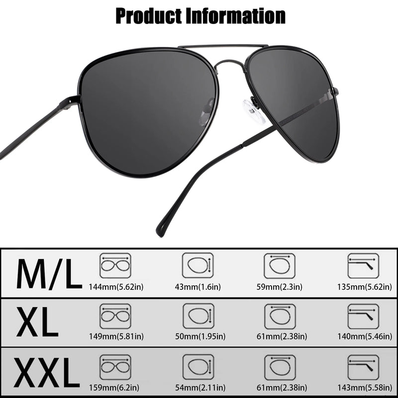 JULI Oversized Polarized Sunglasses for Big Heads Men Retro Vintage XXL Super big SunGlasses UV Protection 8123