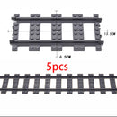 City Train Station Platform Traffic Light Cave Flyover Tracks Straight Curved Rails Building Block Bricks Technican Creative Toy