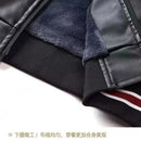 2024 Winter New PU Leather Men's Jackets Winter Fake Fur One Jacket Thickened Warm Turn Collar Coat Men's Padded Leather Jacket