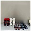 The 'Soleil' Square-Toe Silk Sandals