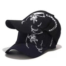 Unisex Side Skull Pattern Embroidery Baseball Caps Spring And Autumn Outdoor Adjustable Fishing Cap Casual Sunscreen Hats