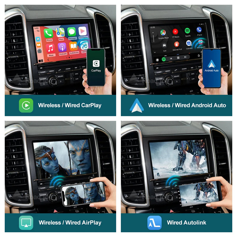 Wireless CarPlay for Porsche 911/918 PCM 3.1 7" 2012-2015 with Android Auto Interface Mirror Link AirPlay Car Play Function