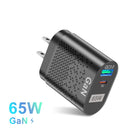 USLION AU EU US UK Plug 65W GaN Charger Tablet Laptop Fast Charger USB Type C Quick Charger Mobile Phone Charger For iPhone POCO