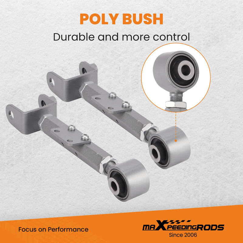 2x Adjustable Rear Alignment Camber Arm Kit For Honda CRV 07-16 CR-V 2007-2016