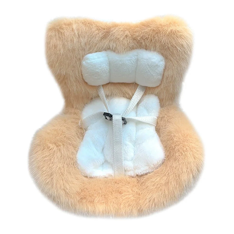 Doll Seat with Air Vent Clip and Desktop Stand Mini Plush Doll Safety Seat Car Ornament for 17cm Plush Dolls