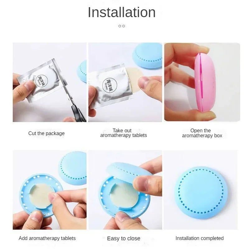 Mini Air Freshener Adhesive Toilet Aromatherapy Solid Fragrance Durable Deodorant Bedroom Wardrobe Round Incense Home Decor