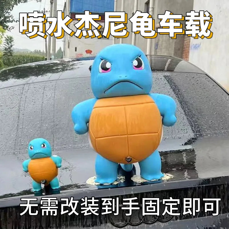 Pokemon Squirtle Anime Figure Car Ornament Figurine Water Spraying Squirtle Cute Pendant of Car Toys for Kids Christmas Gift