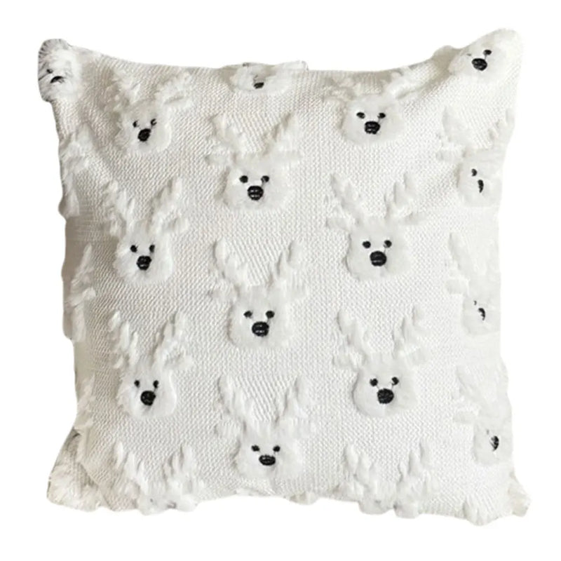 Christmas Tree Pillow Covers 45x45cm Soft Plush Pillowcase Couch Cushion Case for Couch Sofa Holiday Festivals Winter Home Decor