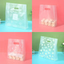 50/100Pcs Daisy Style Plastic Gift Bags With Handle, Shopping Bag Tote Bags Perfect for Mother's Day Wedding Birthday Holidays