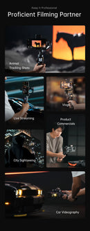 The Horizon Lock | AI-Powered 3-Axis Smartphone Gimbal with Face Tracking & Extension Rod