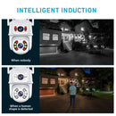 8MP 4K WIFI IP Camera PTZ Dual Lens with Dual Screen Ai Human Detect Night Vision Outdoor Wifi Surveillance Camera ICsee