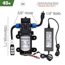 3M-25M 3/8”PE Hose Misting System DIY Adjustable Orange Nozzle Spray Cooling Kit for Greenhouse Garden Plants Fogging Watering