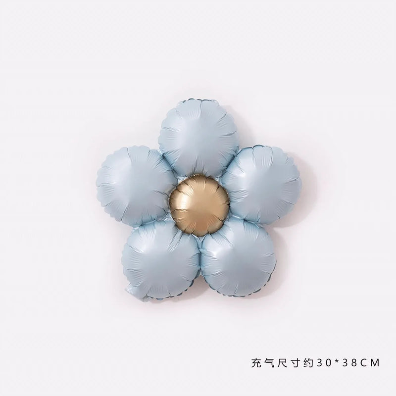 Matte Flower Aluminum Film Balloons Baby 1st Birthday Wedding Party Balloon Boy Girl Baby Shower Supplies Toy Baloon Ballons