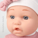 30 cm Babypuppen-Spielset in Geschenkbox mit Zubehör, rosa Schnuller, Vinyl Reborn Doll Spielzeug, Weihnachtsgeschenk für Mädchen Jungen Kinder