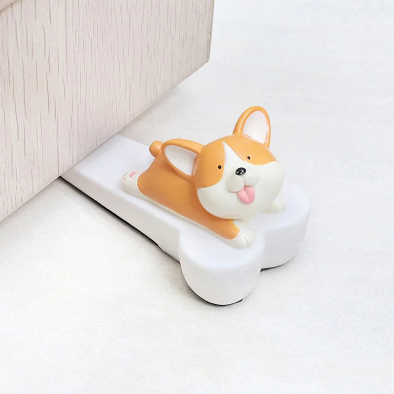 Cute Door Stop Stoppers Block Wedge Door Stopper Home Office Door Rear Retainer Nail-free Anti-collision Stop Furniture Hardware