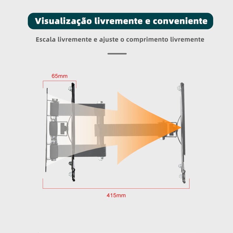 Bracket for TV, Articulated Monitor Bracket, Articulated Arm, Articulated Monitor Support, Vesa, Brazil