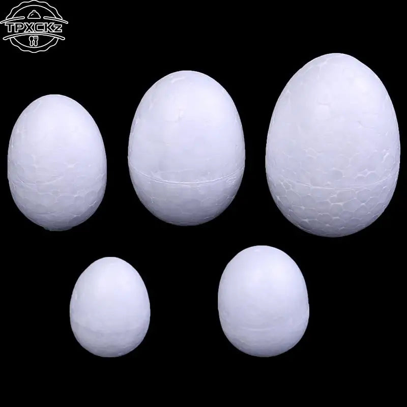 10pcs/set 3-7cm Modelling Polystyrene Styrofoam Foam Egg Ball For DIY Christmas Day Or Easter Day Decoration DIY White Craft