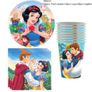 Snow White Birthday Party Set Cup Plate Napkins Tablecloth Cake Topper Balloons Disposable Tableware Baby Shower Supplies
