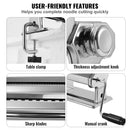 SucceBuy Manual Pasta Maker Machine Set Stainless Steel Slicer Fresh Noodle Rollers Cutter Home-Appliance