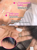 250 Density Bone Straight 100% Brazilian Human Hair Wigs 13x4 13x6 HD Transparent Pre Plucked Lace Front Wigs 40 Inch For Women