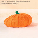 Pumpkin Beret Hat 2025 Halloween Thanksgiving Autumn and Winter Parent-Child Knitted Hat Warm Belle Hat Christmas Party Hats