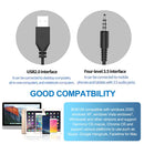 USB/3.5mm Plug Headphones Wired Call Center Headset Monaural Corded Operator Headphone with Microphone for Laptop PC Computer