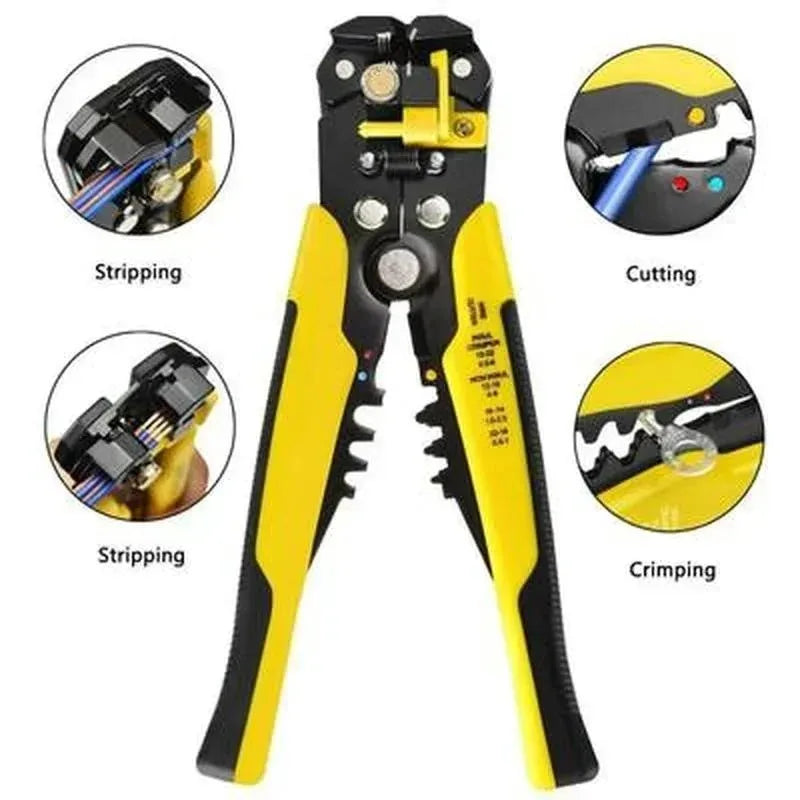 Crimper Cable Cutter Adjustable Automatic Wire Stripper Multifunctional Stripping Crimping Pliers Terminal Hand Tool