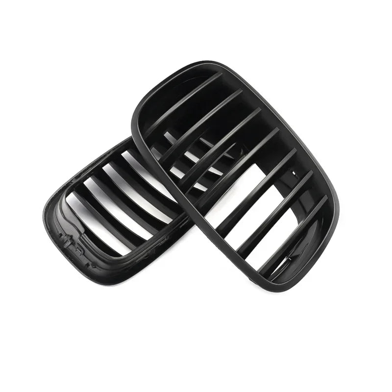 Car Front Hood Grill Kidney Grilles Racing Grill Auto AccessoriesPair For BMW X5 X6 E70 E71 2007-2013 Matte Black Grill CAR