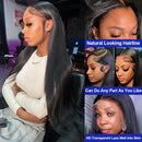 40 Inch Bone Straight Human Hair Wig 13x4 13x6 HD Transparent Lace Wigs Brazilian Full Lace Frontal Wig For Women 300% Density