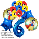 Snow White Birthday Party Set Cup Plate Napkins Tablecloth Cake Topper Balloons Disposable Tableware Baby Shower Supplies