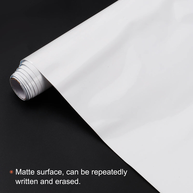 2Pc Whiteboard Dry Erase Board Sticker Wall Sticker Self Adhesive Backing Roll with Markers for Wall Office Home Classroom White