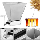 4L Stainless Steel Malt Crusher Adjustable Barley Grinder Low Speed Drill Available Manual Malt Mill Food Grinding Machine