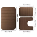 Black Memory Foam Bath Mat Soft Comfortable Super Water Absorption Non-Slip Thick Machine Washable Easy to Dry Home Floor Rug