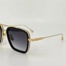 Men's Sunglasses For Women Style FLIGHT 006 Anti-Ultraviolet Retro Plate Square Full Frame Special Design Eyeglasses Random Box
