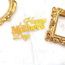 Best Mom Mother's Day Party Cake Topper Pink Red Love You Mum Acrylic Cake Topper for Mommy Birthday Party Cake Decorations Gift