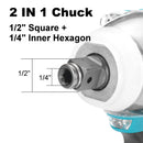 Gisam 520N.M Brushless Electric Impact Wrench Cordless Electric Wrench 1/2inch for Makita 18V Battery Pin Screwdriver Power Tool