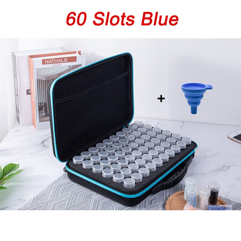 7/15/30/60 Bottles Storage Box 5D Diamond Painting Accessories Tools Storage Box Carry Case Diamant Painting Tools Container Bag