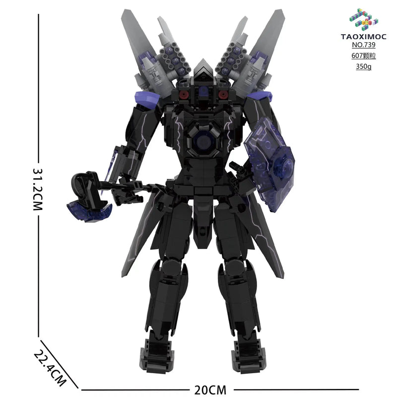 Skibidi Toilet Titan TV Man Speakerman Horror Game Bosses Camara Building Block Cartoon Doll Model Kids Birthday Halloween Gift