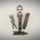 EDC TItanium Alloy with Titanium Key Ring Pry Bar Screwdriver Bottle Opener Handle Multi-tool profession Portable Outdoor Tools