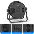 Fieryzeal 4PCS 80W RGBW Par Light DMX512 Control Flat Stage Light 14x6W 4IN1 LED Stage Effect Light for DJ Disco Bar Concert