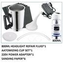 Headlight Coating Car Headlight Repair Fluid Car Light Polishing Set Headlight Atomization Cup Set of Heating Distillation