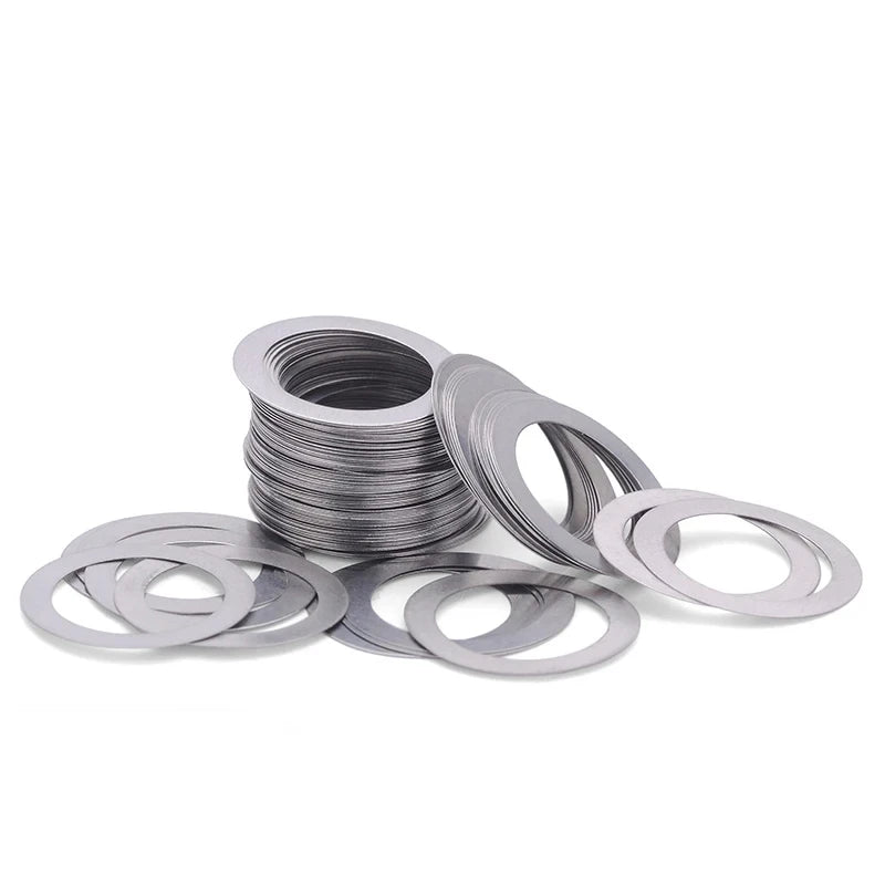 20pcs/lot M3 M4 M5 M6 M8 M10 M12 M14 304 Stainless Steel Ultra Thin Flat Washer Adjusting Shim Plain Gasket 0.1/ 0.2/ 0.3mm